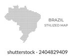 Map of Brazil in a stylized minimalist style. Simple illustration of the country map.