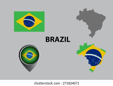 Map of Brazil and symbol