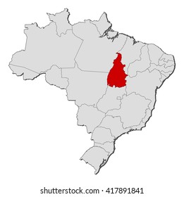 Map - Brazil, Tocantins