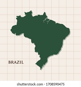 Map of Brazil vector design template