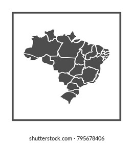 Map brazil vector icon