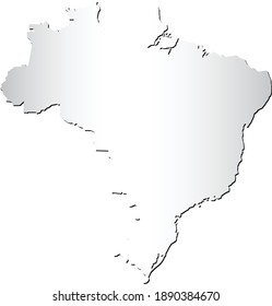 Map of Brazil. Vector illustration.