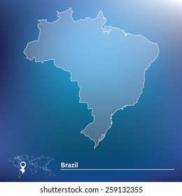 Map of Brazil - vector illustration