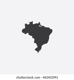 Map of Brazil Vector Illustration