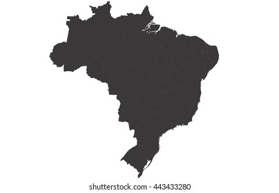 Map of Brazil Vector Illustration