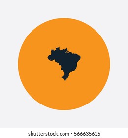 Map of Brazil Vector Illustration

