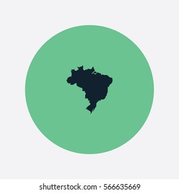 Map of Brazil Vector Illustration

