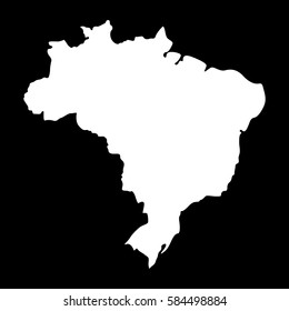 map of Brazil, vector  Illustration.