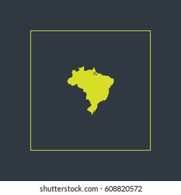 Map of Brazil Vector Illustration

