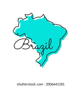 Map of Brazil Vector Illustration Design Template.