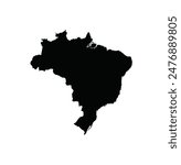 Map of Brazil. Vector Brazil Map on white background.
