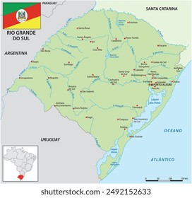 Map of the Brazilian state of Rio Grande do Sul