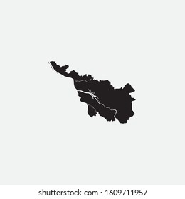 Map of Bremen - Germany graphic element Illustration template design
