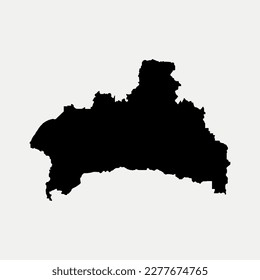Map of Brest - Belarus outline silhouette graphic element Illustration template design
