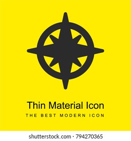 Map bright yellow material minimal icon or logo design