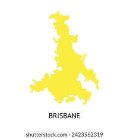 Map of Brisbane is a city of Australia, with borders. Map of Brisbane for your web site design, app