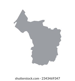 The map of the Bristol county isolated on white background. Vector illustration