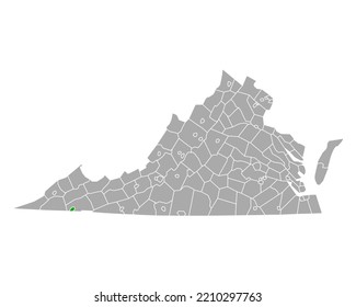 Map Of Bristol In Virginia On White