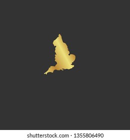 Map of Britain gold emblem.