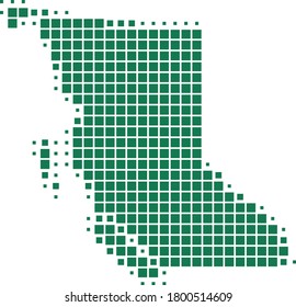 Map of British Columbia on white