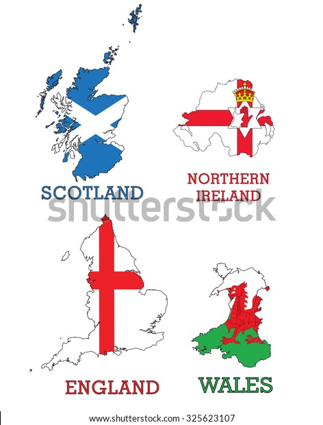 Map Of The British Isles Map British Isles Uk Great Britain Stock Vector (Royalty Free) 325623107