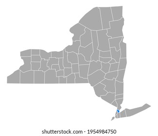 Map of Bronx in New York on white