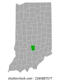 Mapa de Brown en Indiana en blanco