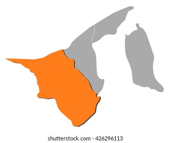 Map - Brunei, Belait