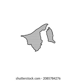 map of Brunei Darussalam-vector illustration. Free Vector