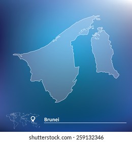 Karte von Brunei - Vektorgrafik