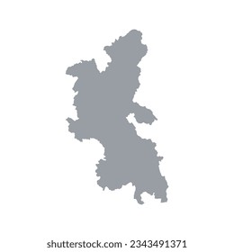 El mapa del condado de Buckinghamshire aislado en fondo blanco. Ilustración del vector