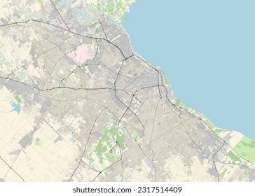 Map of Buenos Aires, Argentina