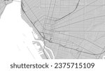 Map of Buffalo city, New York, United States. Urban black and white poster. Road map image with metropolitan city area view.