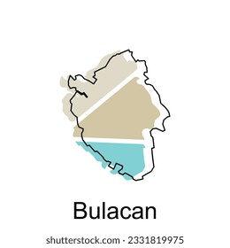 Map of Bulacan modern design, Philippines map illustration vector Design Template