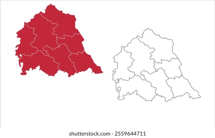 Map of Bulandshahar district district, Bulandshahr District, Uttar Pradesh State, Republic of India, Government of  Uttar Pradesh, Indian territory, Eastern India, politics, village, tourism