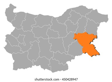Map - Bulgaria, Burgas
