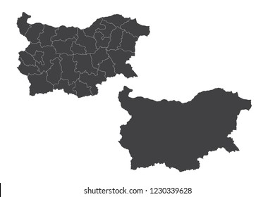 Map - Bulgaria Couple Set , Map of Bulgaria,Vector illustration eps 10.