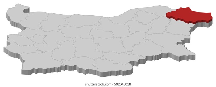 Map - Bulgaria, Dobrich - 3D-Illustration