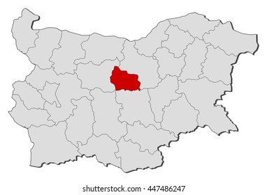 Map - Bulgaria, Gabrovo