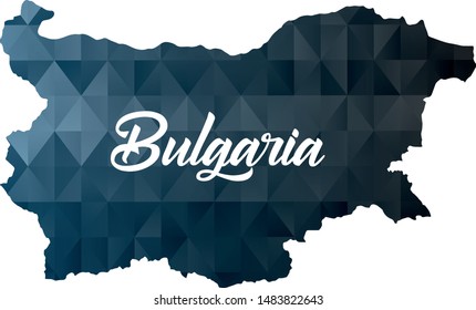 Map of Bulgaria. Geometric polygon map.