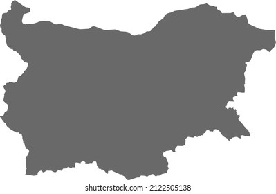 Map of Bulgaria. High res (300dpi). Highly detailed border representation. Web mercator projection. Scalable vector graphic. For web and print use. Border and fill colors can be changed in eps format.