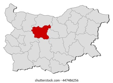 Map - Bulgaria, Lovech