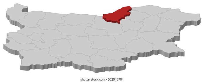 Map - Bulgaria, Ruse - 3D-Illustration