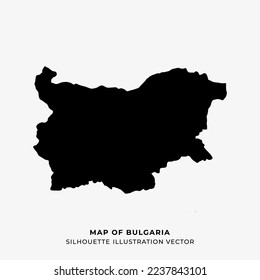 map of bulgaria silhouette illustration vector