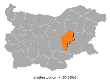 Map - Bulgaria, Sliven