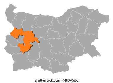 Map - Bulgaria, Sofia Province