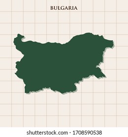 Mapa de la plantilla de diseño vectorial de Bulgaria