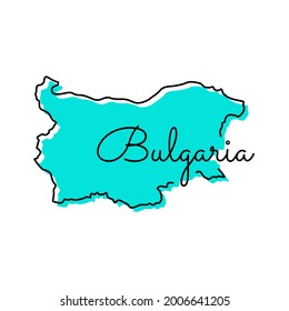 Karte von Bulgarien Vektor Illustration Design Template.