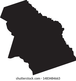 map of Bulloch county in georgia state in usa
