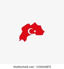 Map of Burdur - Turkey Vector Illustration
